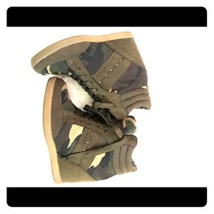 Camo Wedge Sneakers